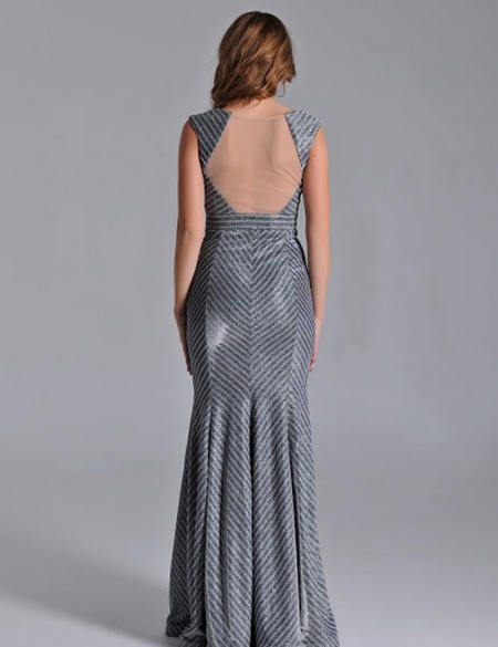 Обтягивающее вечернее платье рыбка в полоску