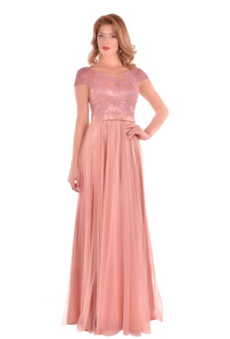 Коралловое фатиновое платье лиф с пайетками