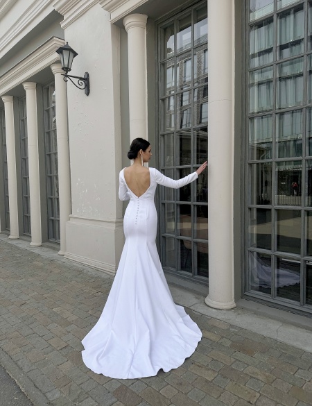 Свадебное платье со шлейфом Пелагея