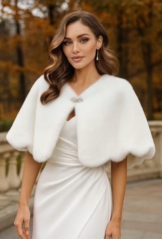 Меховая свадебная накидка под норку Меховая свадебная накидка под норку