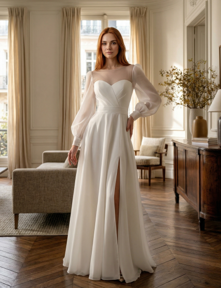 Свадебное платье из органзы Криста