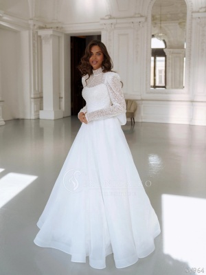 Закрытое свадебное платье Гестия