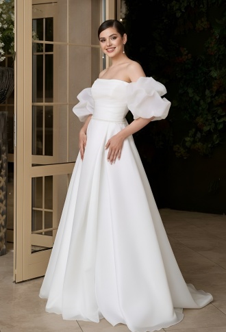 Свадебное платье из органзы Лили