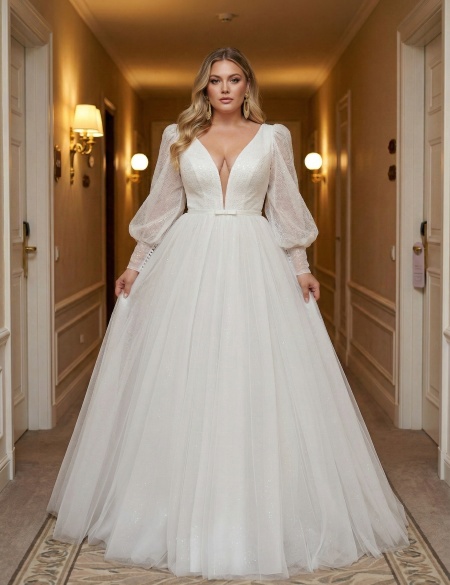 Свадебное платье Корри со шлейфом