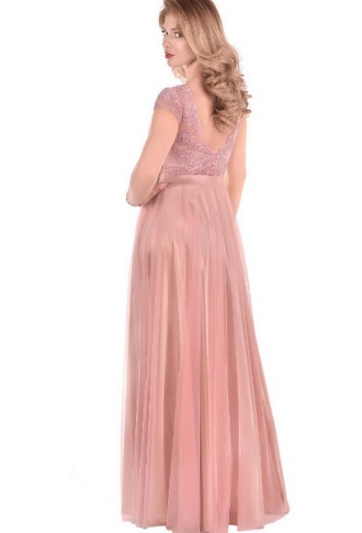 Коралловое фатиновое платье лиф с пайетками