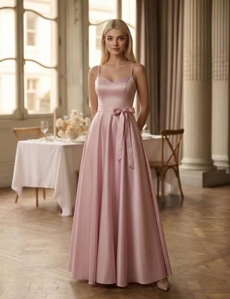 Розовое платье 2 в 1. Блестящее фатиновая накидка с рукавами, атласное платье на лямочках