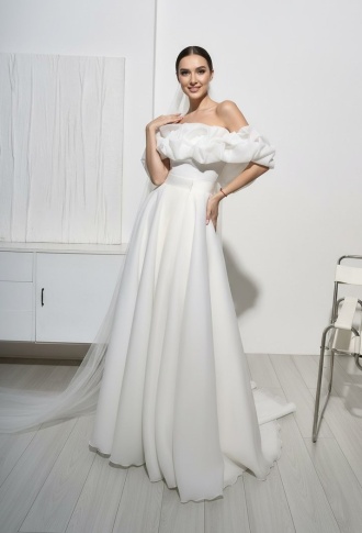 Свадебное платье со съёмной юбкой Дженнифер