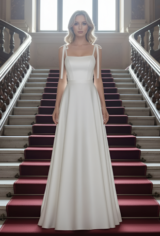 Свадебное платье с буфами Кэрол