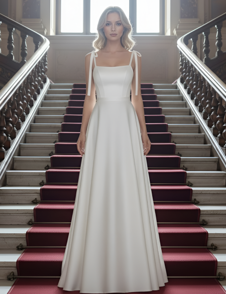 Свадебное платье с буфами Кэрол