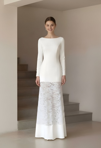 Прямое свадебное платье Уна