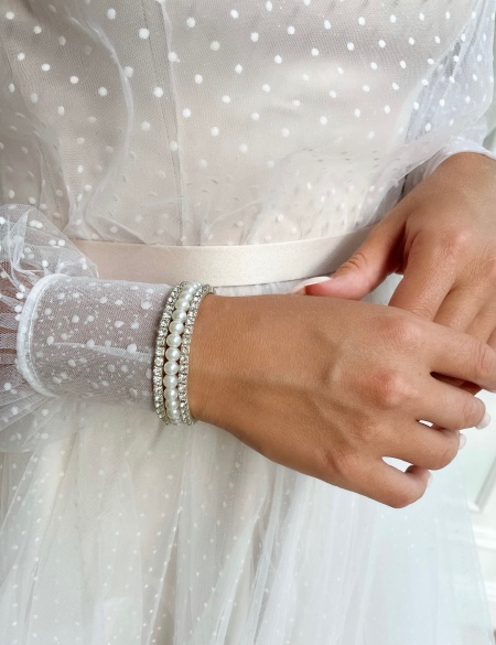 Браслет жемчужный 3 ряда 300102