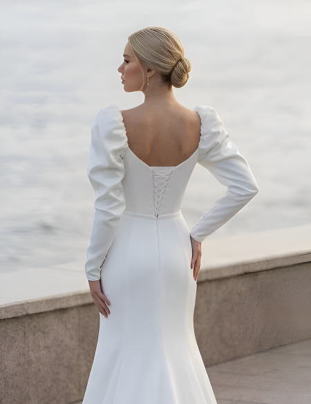 Свадебное платье с рукавами Натана