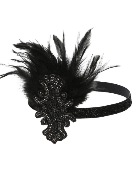 Чёрное перо на голову