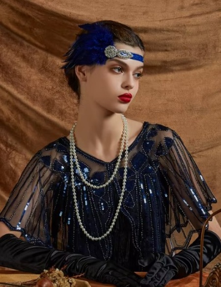 Синее перо на голову