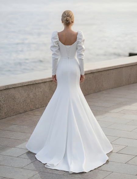 Свадебное платье с рукавами Натана