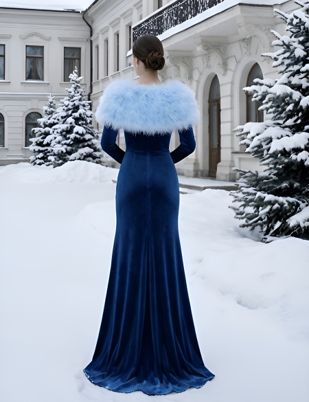 Лебяжья накидка Roksolana голубая