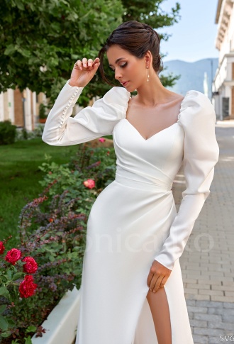 Свадебное платье с рукавами Натана