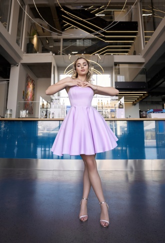 Лавандовое платье мини трансформер 2 в 1