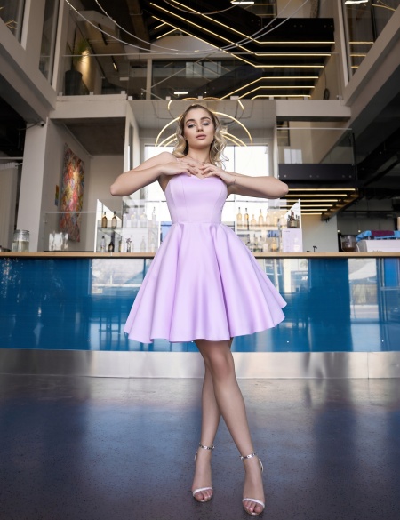 Лавандовое платье мини трансформер 2 в 1