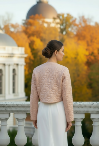 Персиковый жакет, куртка