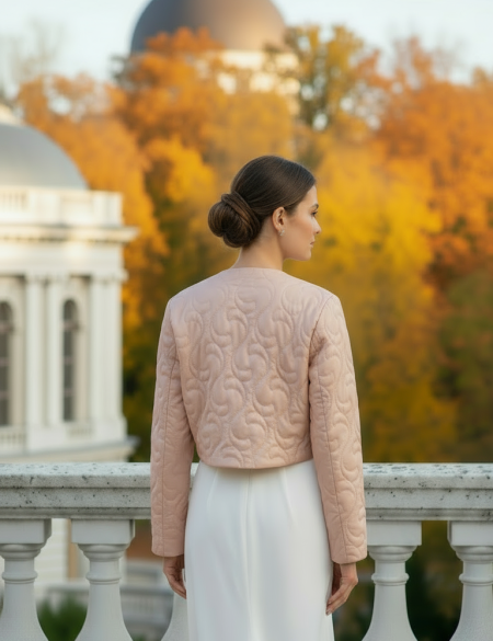 Персиковый жакет, куртка