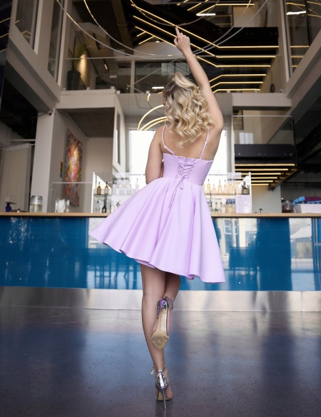 Лавандовое платье мини трансформер 2 в 1