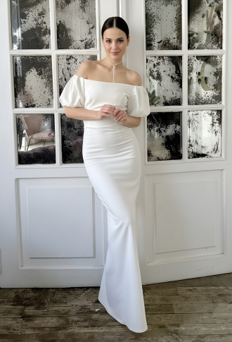 Прямое свадебное по фигуре Лиза