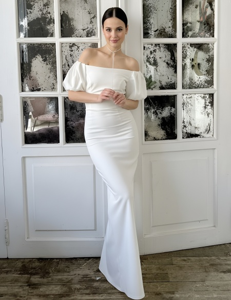 Прямое свадебное по фигуре Лиза