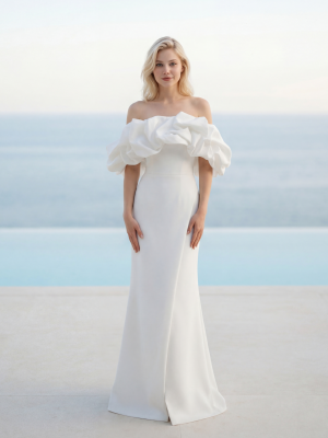 Свадебное платье с оборкой Барбара