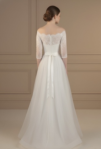 Свадебное платье с рукавами 3/4 Терри