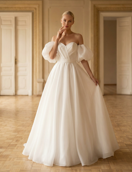 Свадебное платье Найна с буфами