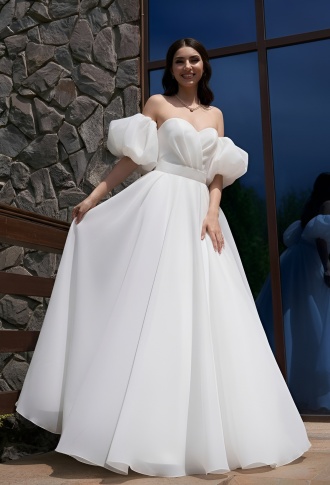 Свадебное платье Найна с буфами