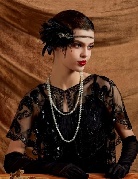 Чёрное перо на голову