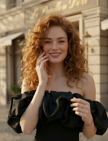 Черное платье миди с разрезом на ноге и оборкой