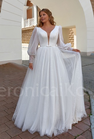 Свадебное платья Корри со шлейфом