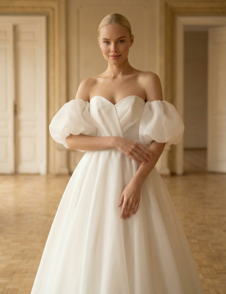 Свадебное платье Найна с буфами