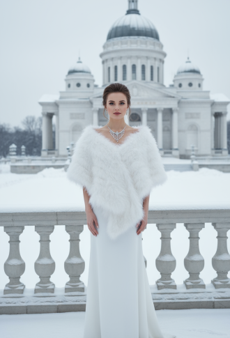 Роскошный палантин лебяжий двухсторонний