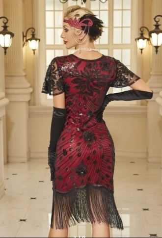 Красное платье в стиле Гэтсби