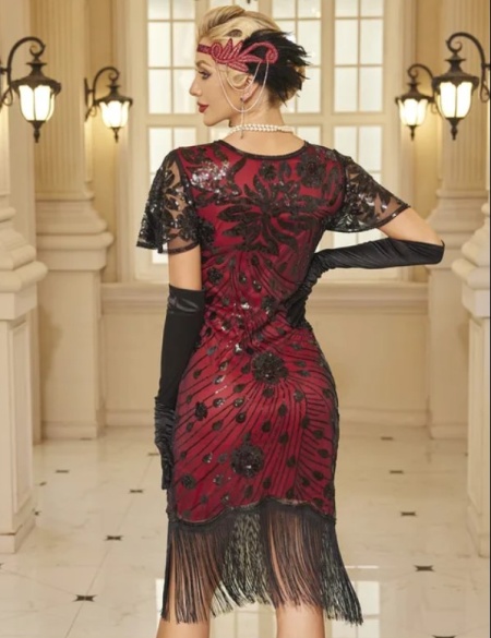Красное платье в стиле Гэтсби