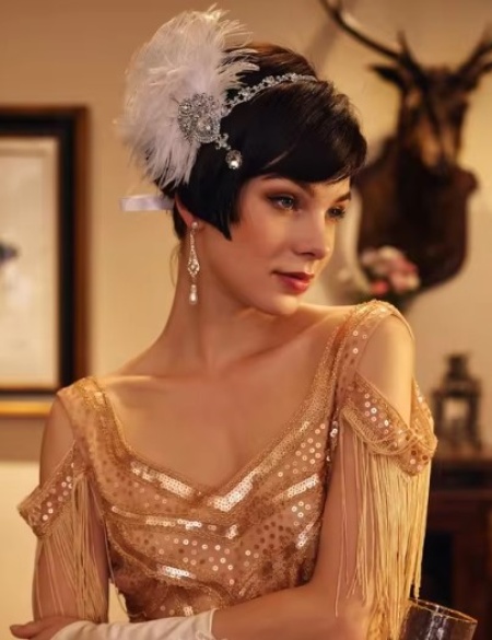 Белое перо на голову