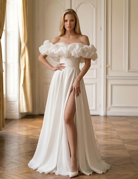 Свадебное платье со съёмной юбкой Дженнифер