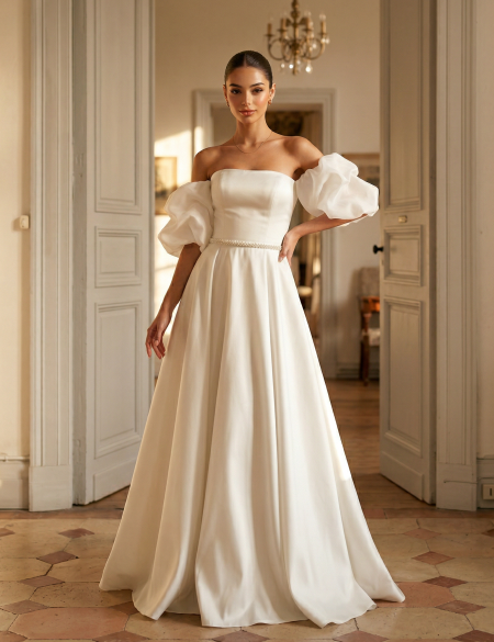 Свадебное платье из органзы Лили