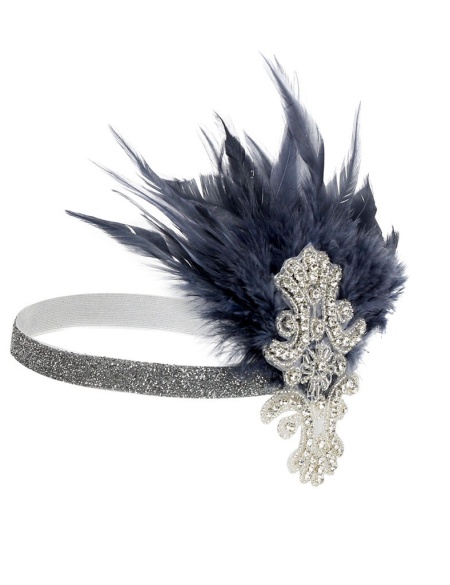 Серое перо на голову