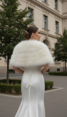 Натуральная накидка (болеро) из лебяжьего пуха  для невест