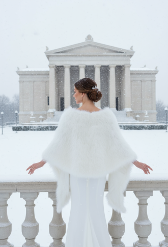 Роскошный палантин лебяжий двухсторонний