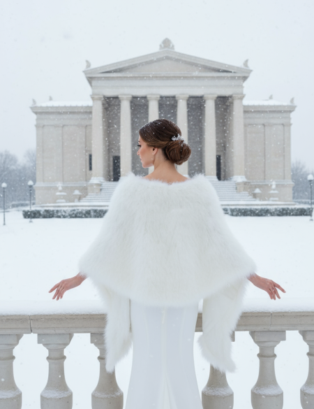 Роскошный палантин лебяжий двухсторонний