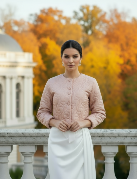 Персиковый жакет, куртка